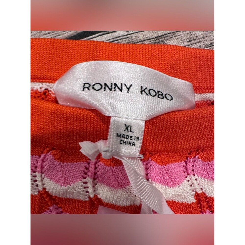 NWT Ronny Kobo Carnation Multi Tally’s Top & Palma Shorts Wave Knit Two-Piece XL - Picture 6 of 14